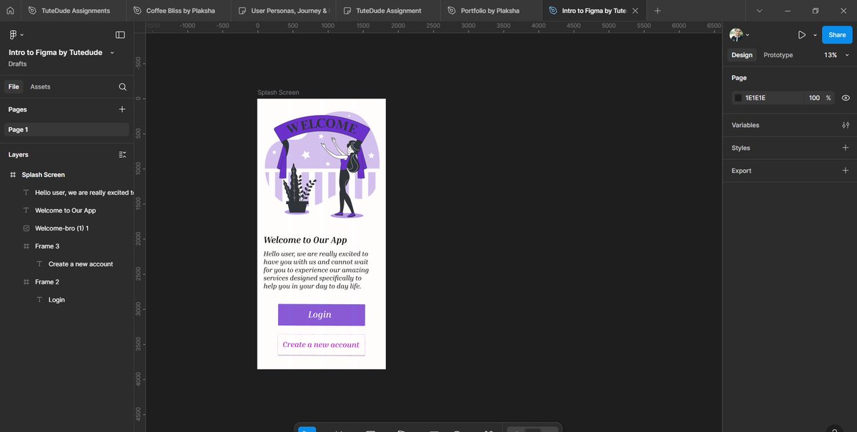 Plaksha_'s tweet image. Day 28/70
Learning Figma like never before!
Doing Module 11 today, created my first Splash Screen and started building a working Login + Sign Up prototype.
Every day I’m getting closer to becoming a confident product designer 🚀💜
#uiux #figma #designchallenge #learninginpublic