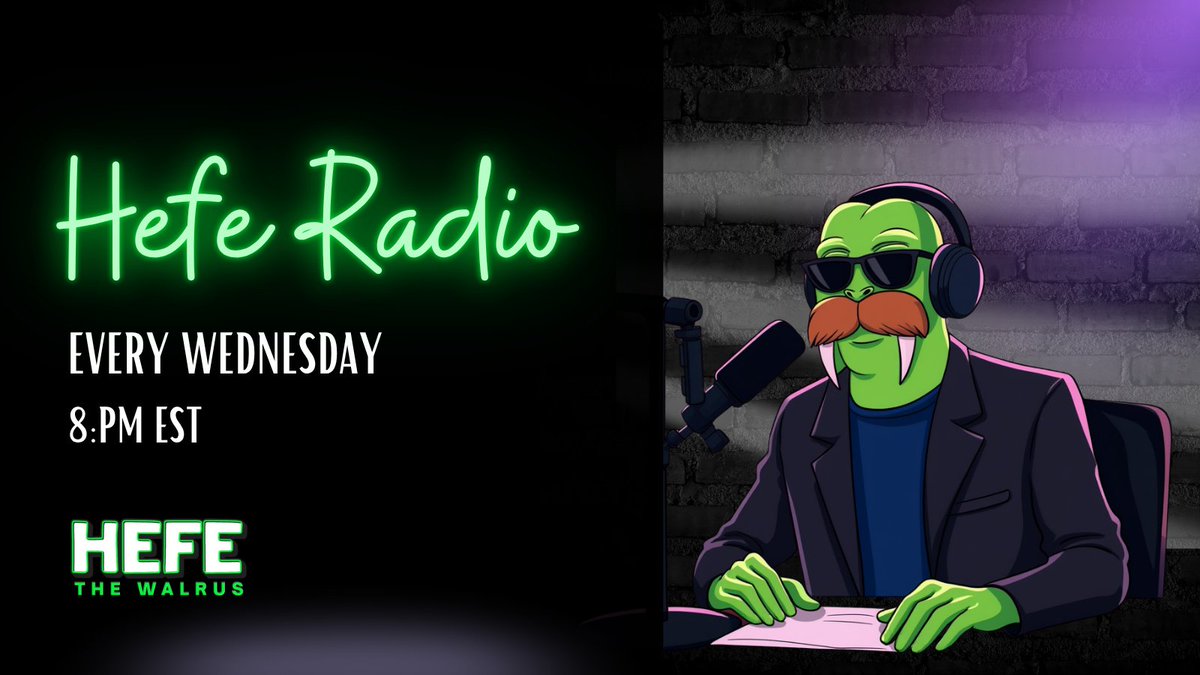 AvaxHefe's tweet image. HEFE RADIO 
Tonight 8pm EST  
Host:@rabisright 
Tap in $HEFE 🔺