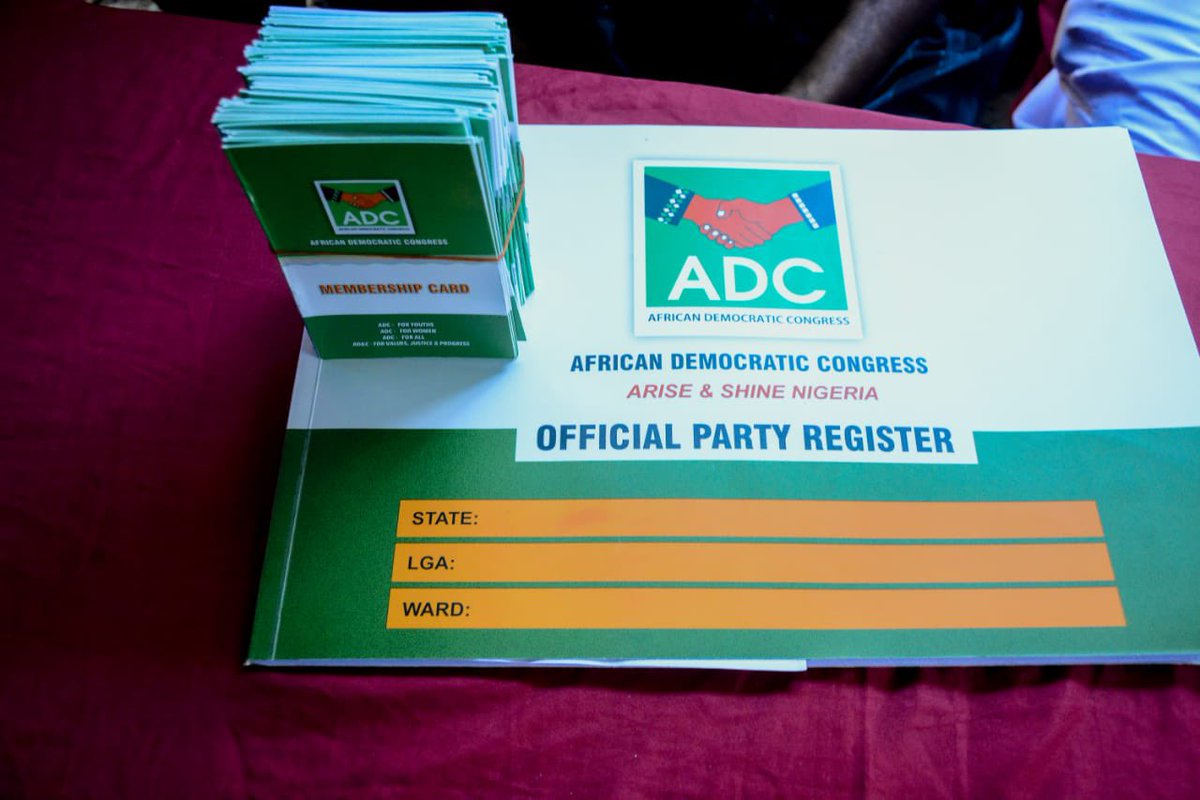 Today marked the official commencement of the registration and membership validation exercise of the African Democratic Congress (ADC). As a demonstration of my commitment, I completed my own symbolic registration at Ward 8, Unit 1, Ifofin, in Ilesa East Local Government Area of