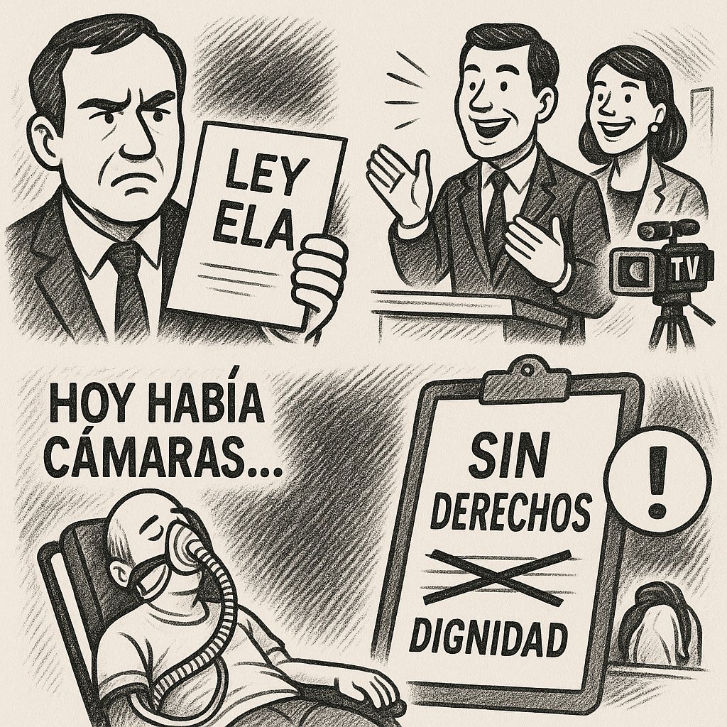 Lo de hoy en el Congreso ha sido una vergüenza histórica.
Un decreto chapucero, sin requisitos, sin claridad y sin ningún impacto real en la vida de los enfermos de ELA.
No es la Ley ELA. Es propaganda barata. #DemandELA hilo 🧵