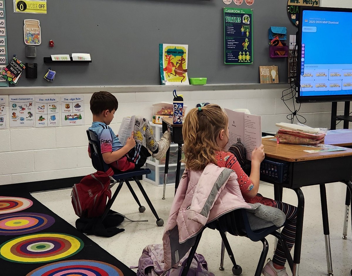 One School, One Book: Gooseberry Park! Mrs. Petty‘s class was found today enjoying the book while Ms. Gibbs read aloud!