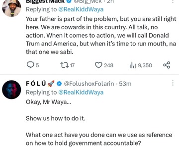 Blueprint_ng's tweet image. Kiddwaya Criticized for Accusing Nigerians of Hypocrisy

Reality star and son of wealthy entrepreneur Terry Waya, Kiddwaya, is facing backlash after accusing Nigerians of hypocrisy.
#NigeriaNews #Kiddwaya #SocialMedia #Politics #CelebrityNews