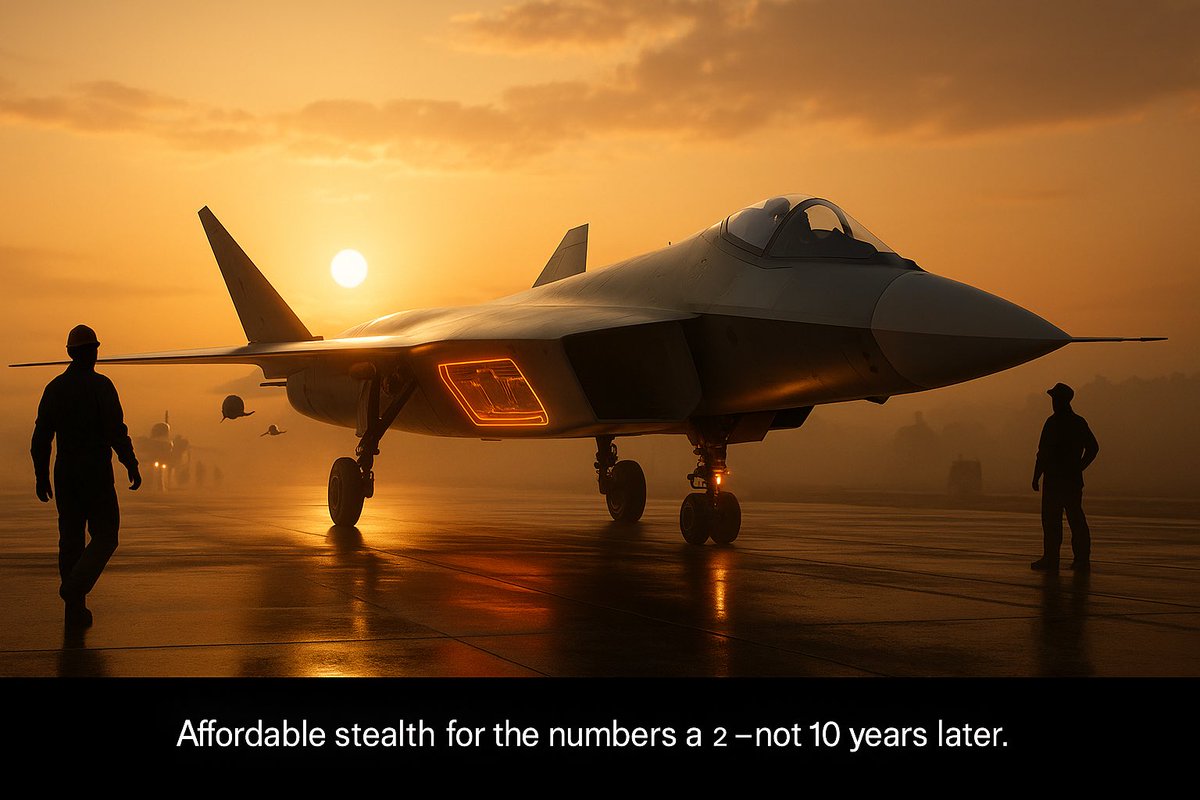 DefenseNewsIN's tweet image. 3️⃣/5
Su-75 = affordable, mass stealth.
Every major air force uses a 2-tier mix:
• premium stealth
• low-cost stealth
• loyal wingmen
India needs numbers to fight a 2-front war.
#MilitaryTech #IAF #AirDefense