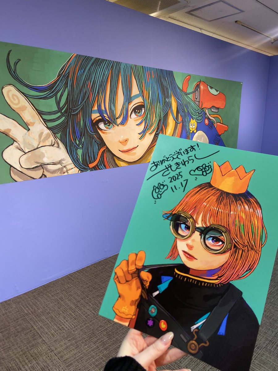 先日は推しのイラストレーターさん ざしきわらしさん @WarashiZ の展示