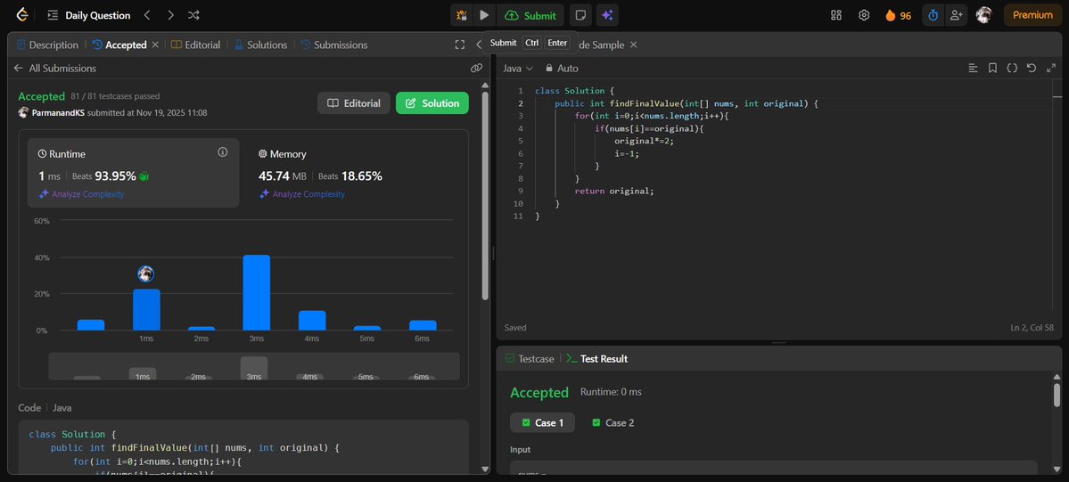 ParmanandKS's tweet image. 📚 Day 123 of learning DSA with @kunalstwt 
Today&apos;s topic: 2 DSA Problems
📌 Key takeaway: Day of the Week, Keep Multiplying Found Values by Two
🧠 Feeling: Productive

Here’s what today looked like 👇
#DSAwithKunal #LearnInPublic #100DaysOfCode