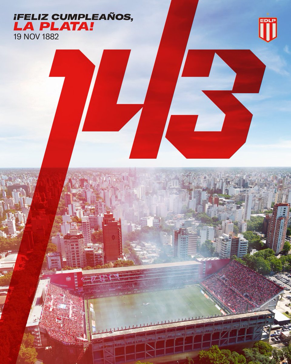 🗓️ La ciudad que nos vio nacer y que nos da orgullo representar. En nuestro nombre y en nuestra historia. ¡Feliz cumpleaños, La Plata! 🎉🇦🇹