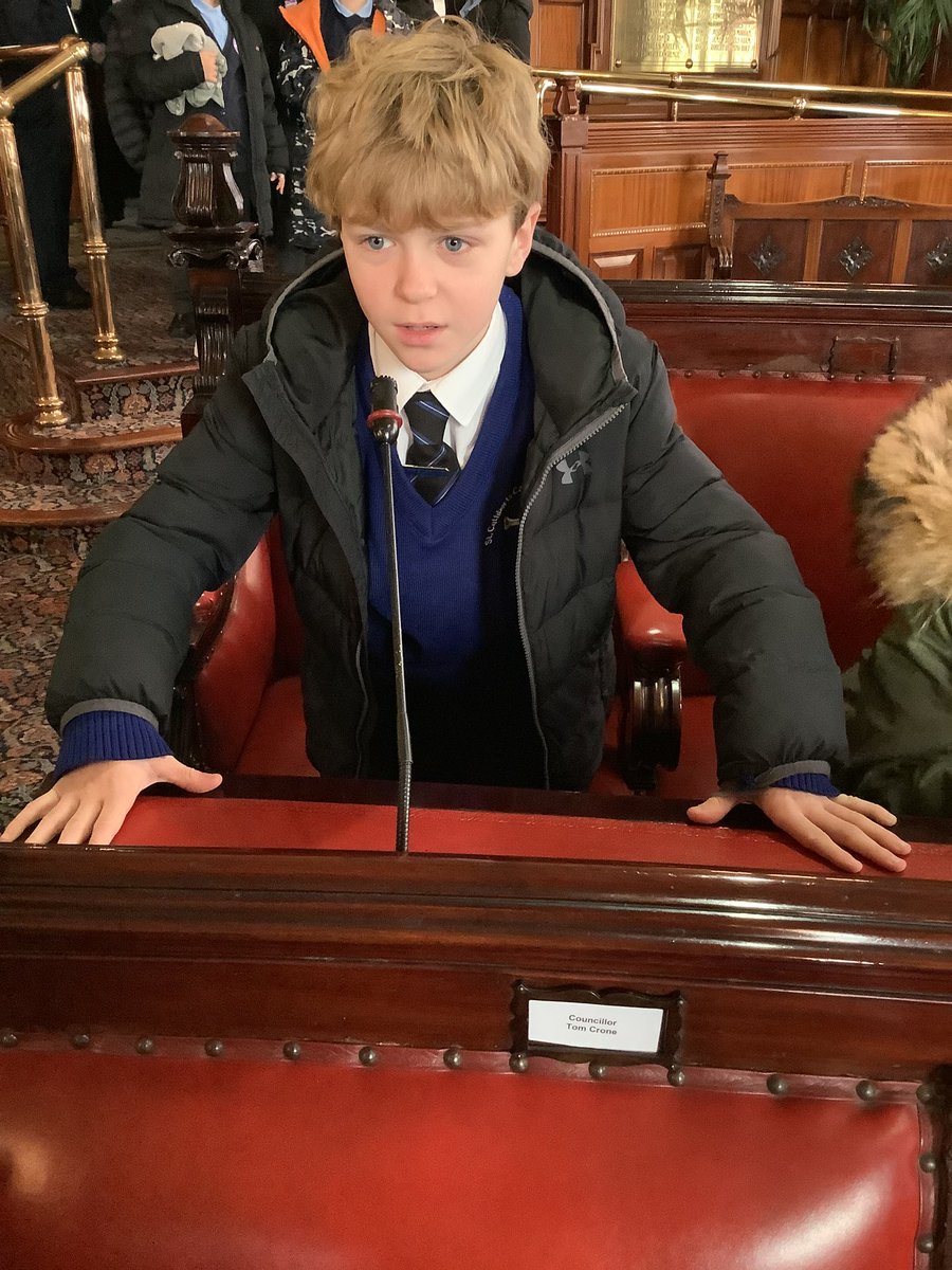 Our School Councillors were delighted to visit the Chamber room where important meetings are taken. #StCuthbertsPSHE