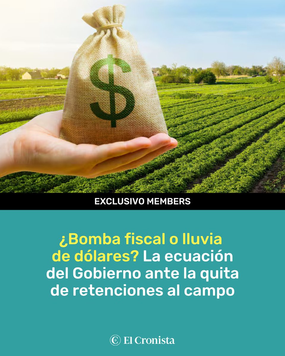 El Gobierno prometió bajar las retenciones “hasta que lleguen a cero”. Tras una serie de medidas clave en 2025, un estudio propone una arquitectura para cumplir ese compromiso, sin dinamitar la caja estatal.

Conocé más. Exclusivo para Members: cronista.com/economia-polit…