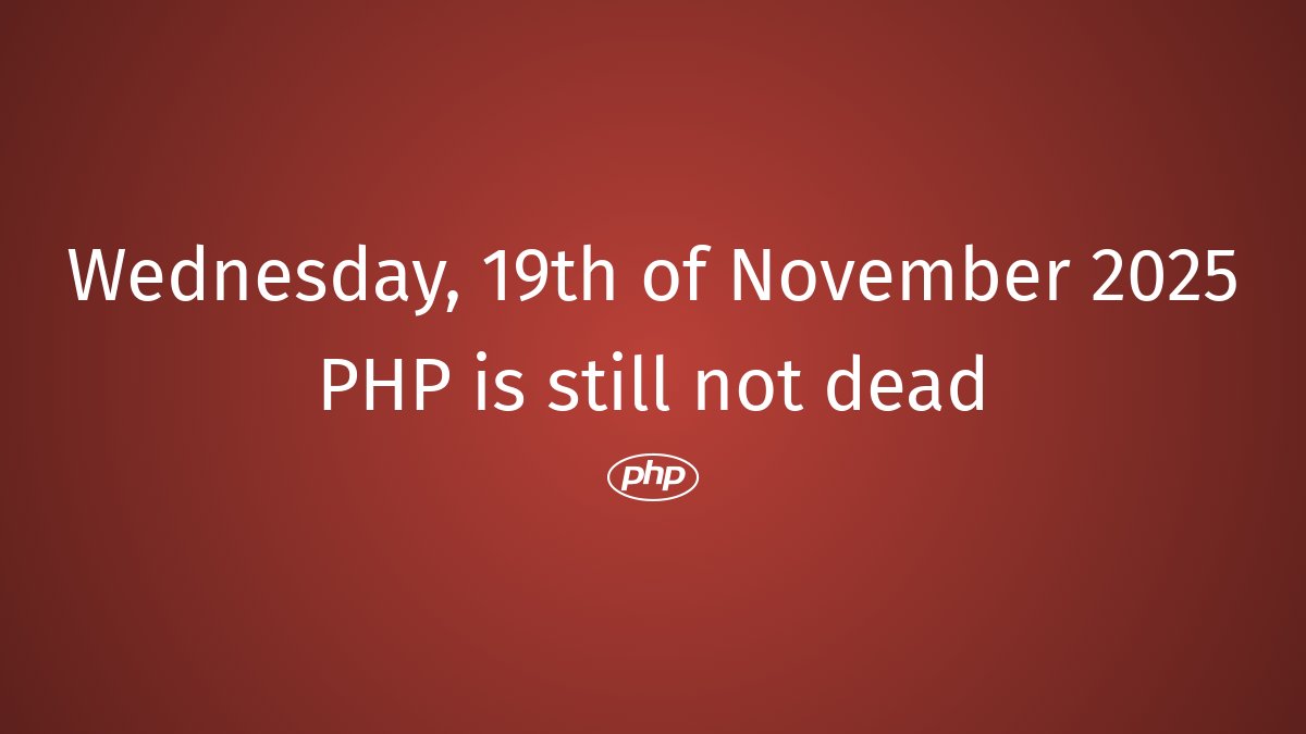 PhpDead's tweet image. PHP still not dead #php #PHPRejuvenation #PHPScripts #PHPThriving #PHPReplacement #PHPCoding #PHPCommunity #PHPOOP #PHPRebirth #PHPPhoenix