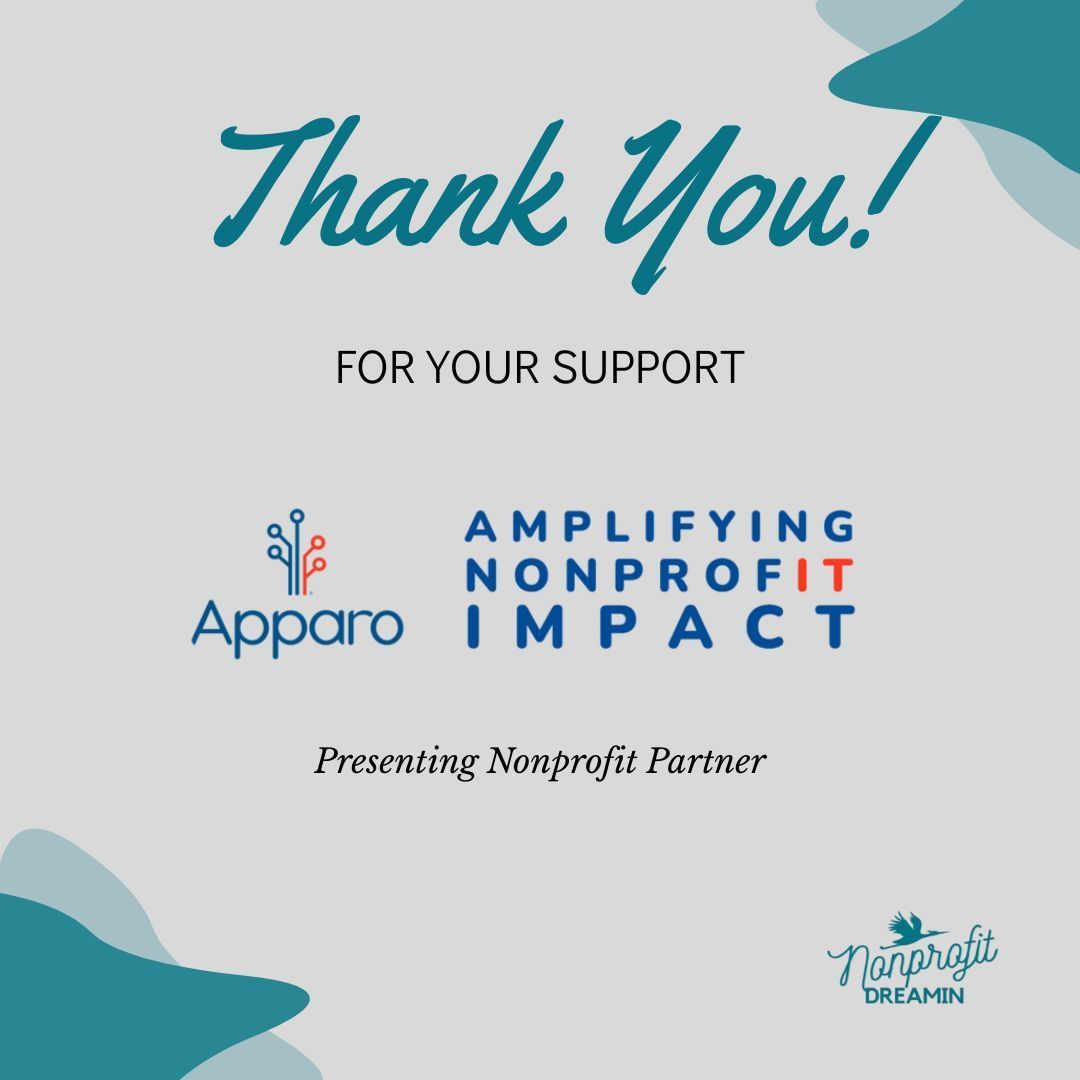 NonprofitDream's tweet image. A big thank you to our presenting sponsor, @ApparoCLT! 💙

Their support helps us bring the nonprofit tech community together at #NonprofitDreamin2026.

We appreciate you helping the people behind the impact shine! 🙌

#SalesforceCommunity #TechForGood #DoMoreGood