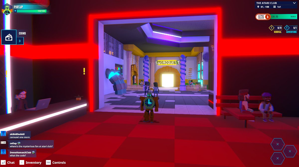 pirt3000's tweet photo. This Atari Corridor needs some elevator music @TheSandboxGame  https://t.co/aWknuPovB0 https://t.co/EyBufDuREl