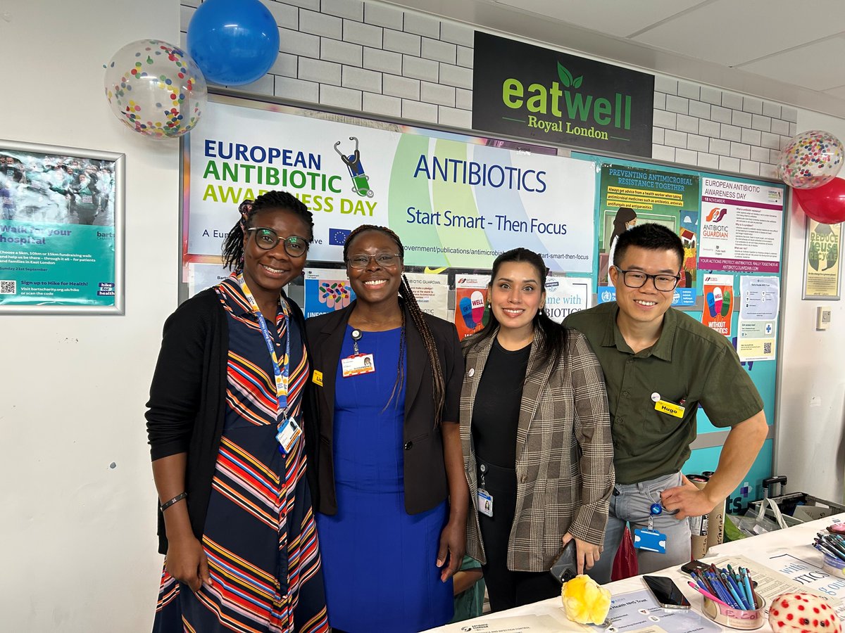 davidwebb_1's tweet image. At St Bartholomew’s Hospital I met the AMS and haematology teams to learn about their work to tackle AMR, and at Royal London Hospital I visited the #WAAW2025 stand and explored how @NHSBartsHealth has achieved a recent reduction in broad-spectrum antibiotic use