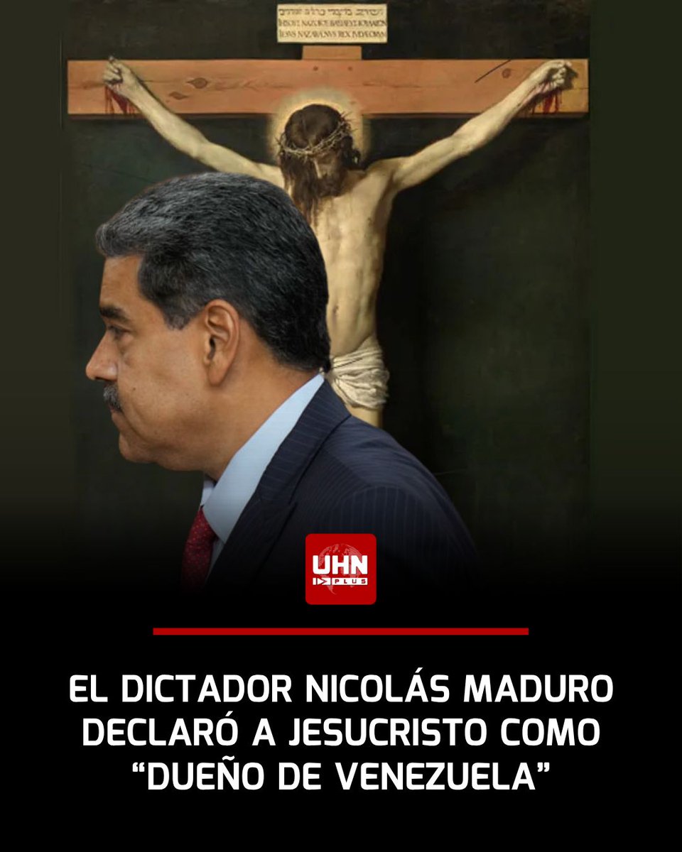 🇻🇪‼️ | En medio del colosal despliegue militar estadounidense en el Caribe, el dictador y narco-terrorista Nicolás Maduro, declaró a Jesucristo como “señor y dueño de Venezuela”.