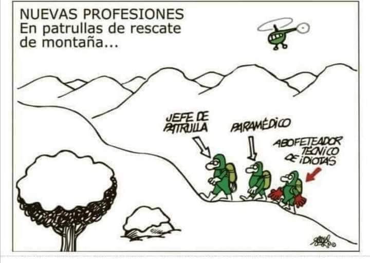 Todos los años y sobretodo en estas fechas nos acordamos de Antonio Fraguas, el gran Forges  y de su peticiones para las patrullas de rescate con la incorparacion en ellas del "Abofeteador Tecnico de Idiotas" cada dia mas necesario.