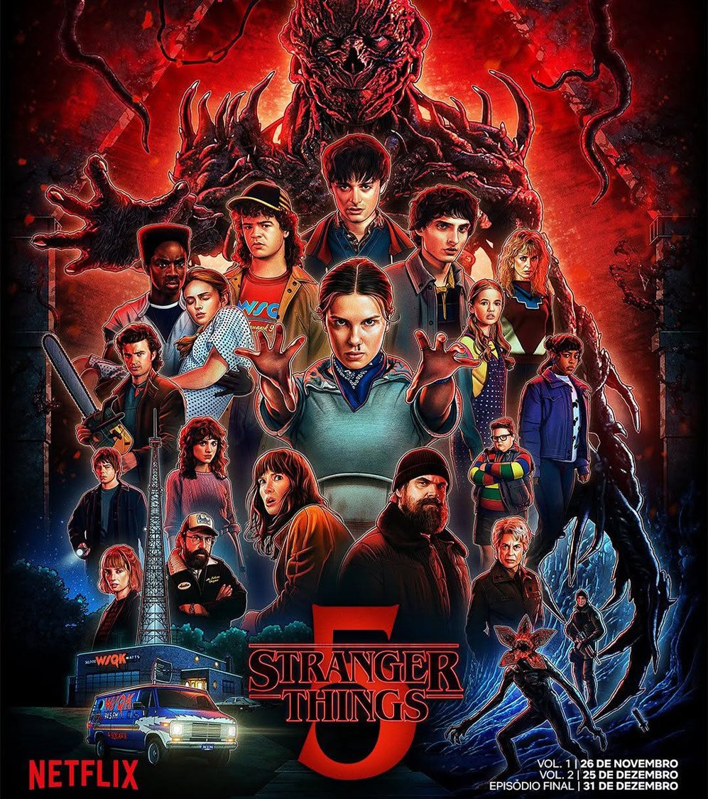 sandiskifn's tweet image. 🚨 TRAJES DE FORTNITE | STRANGER THINGS — 21 DE NOVEMBRO! #Fortnite 

• Pacotão do Grupo: Mike, Will, Lucas, Dustin + cosméticos
• Pacotão Vecna: Vecna + cosméticos