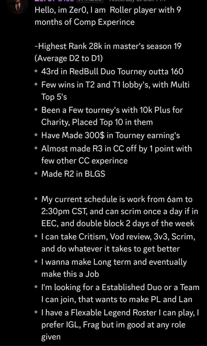 Zer0Pu1se_'s tweet image. I am Still LFT if u got any recommendations please send, vouch&apos;s, repost and likes mean a lot thank you. I have strong passion just wanna get better! #APEX #Apex募集pc #ApexLegends #APEXBET #Apex募集ps5 #Apexフレンド募集