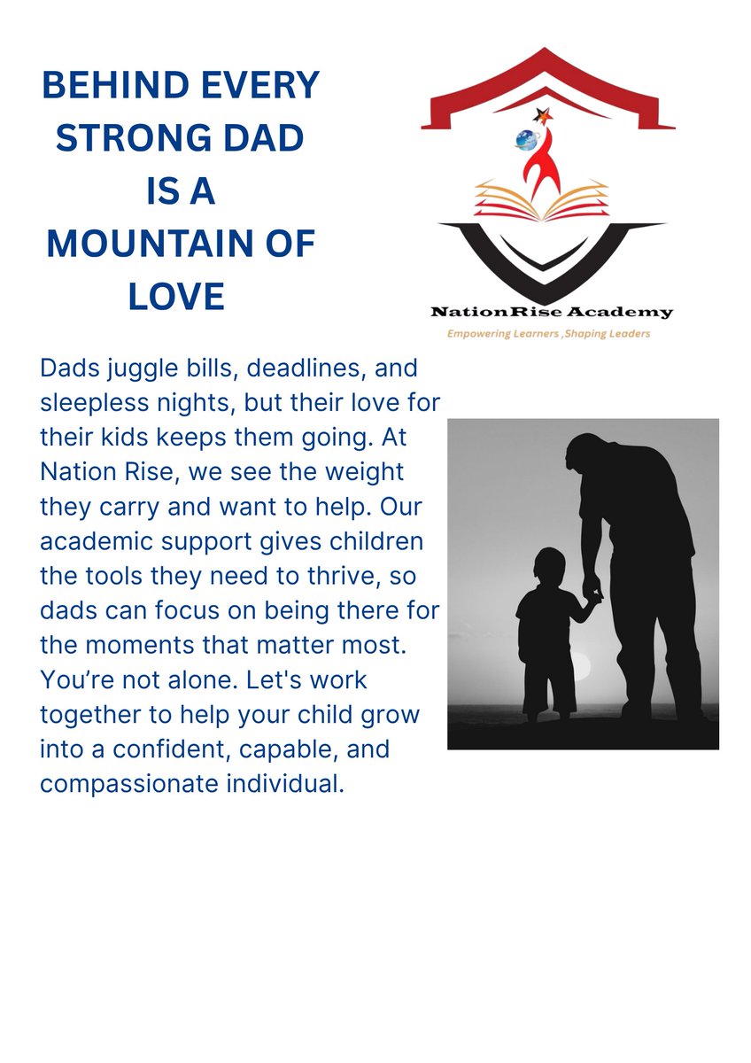NationRiseZA's tweet image. #NationRiseParents #SupportingDads #EmpoweringKids
#Education