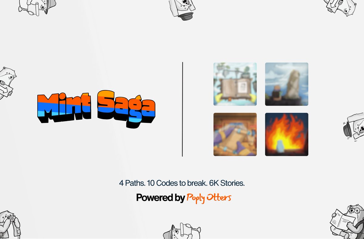 poply_xyz's tweet image. What is Poply Otters Mint Saga?

Poply’s mint introduces a lore-driven, gamified experience, the most unique on @monad.

No boring mints. Every minter receives a mystery element.
Choose from 4 paths, join 10 teams, &amp;amp; build your Otter’s story.

5 WL:
CM Wallet🎰