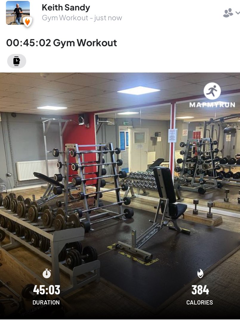 KeithSandie's tweet image. #RunForFun Nice to be back in the gym.  Really enjoyed this mornings gym session although didn’t do my full workout as first session for three months. focusing on 3 sets x 10 upper body. bicep curls, tricep curls, long head bicep curls, cross chest curls, hammer curls💪😊