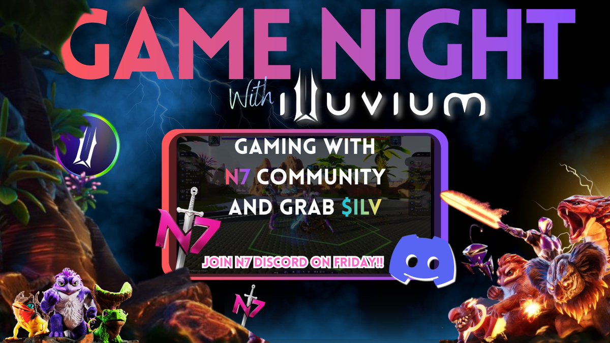 You won’t be ready for what’s coming this Friday !
  
N7 is teaming up with <a href="/illuviumio/">Illuvium</a>  for a special night! We’ll play together, share some tips, and even drop some alpha straight from their team.

Oh yeah, almost forgot… 

There will also be some $ILV up for grabs for anyone