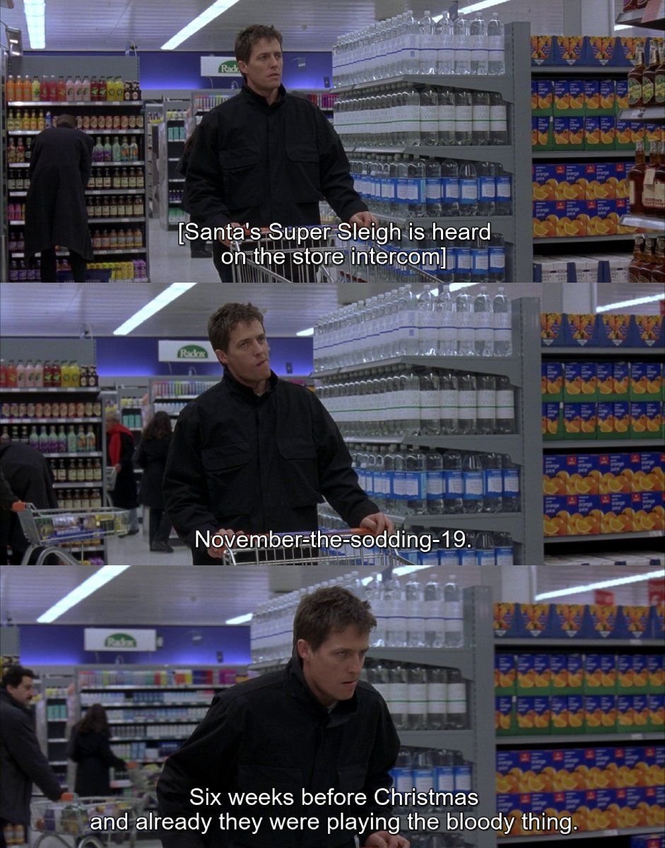 Nov 19th - While out shopping, Will Freeman heard his father's hit Christmas song, Santa's Super Sleigh, 6 weeks before Christmas.

📽️📅 About a Boy (2002)