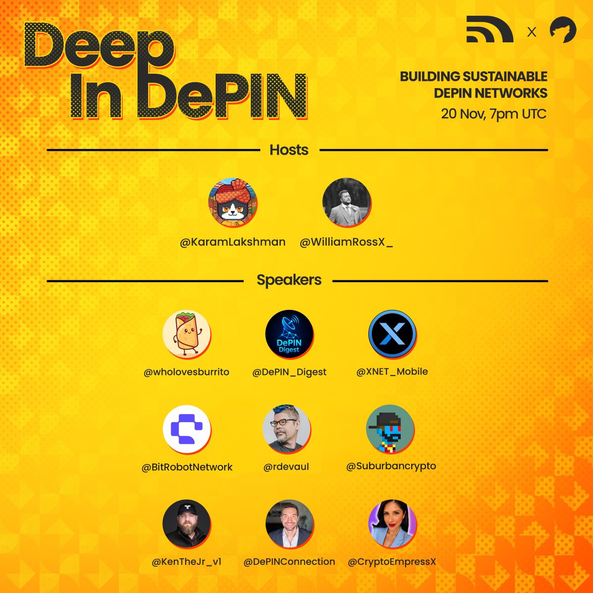 DabbaNetwork's tweet image. 🎙 Deep in DePIN: Ep. 44

Short term markets are down
Long term adoption is up, WAY UP📈

Every day: more users, more demand, more growth.
Join the builders pushing DePIN forward.

Set your reminders below👇