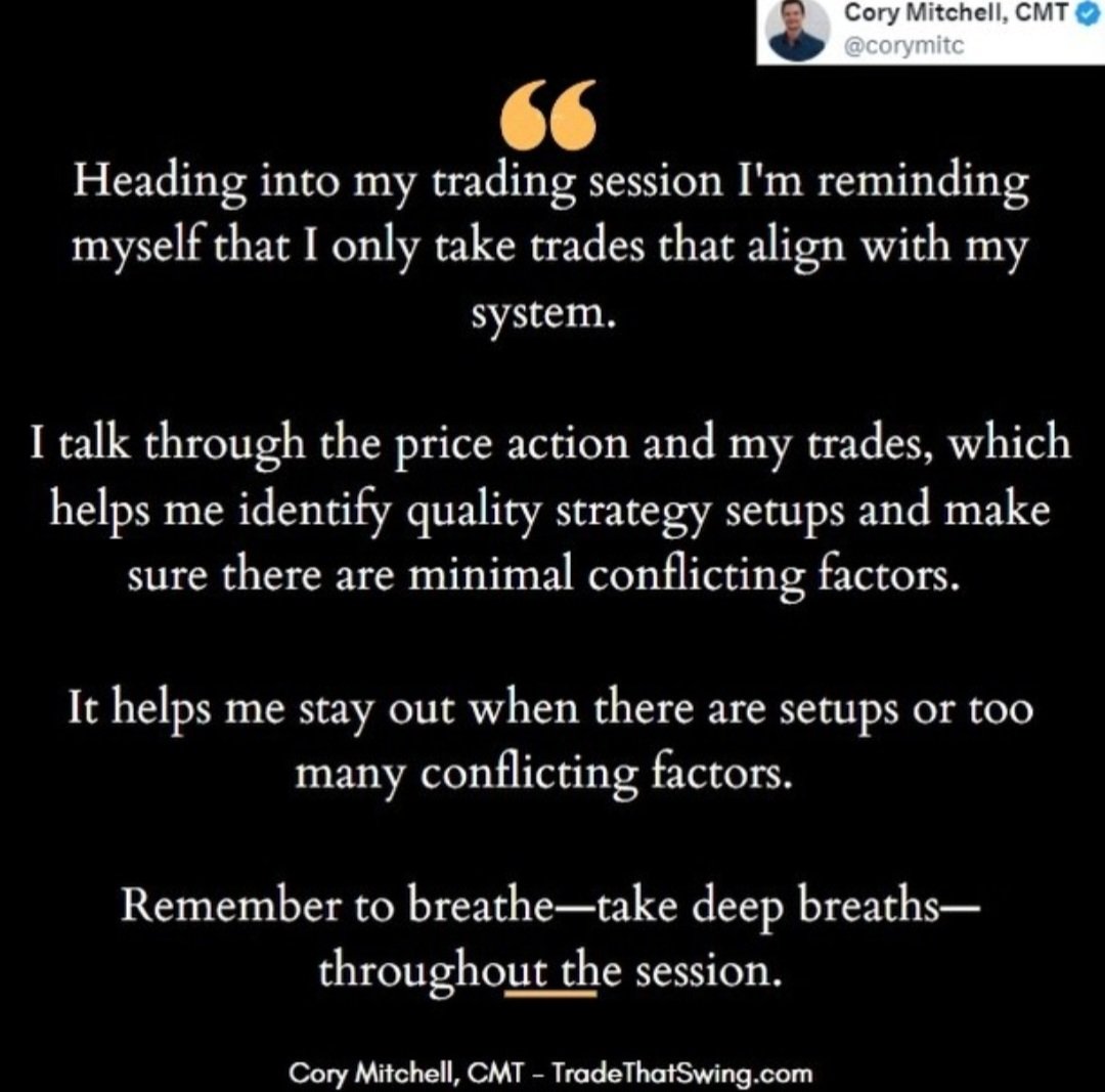 corymitc's tweet image. Get the head in the right mindset BEFORE trading.