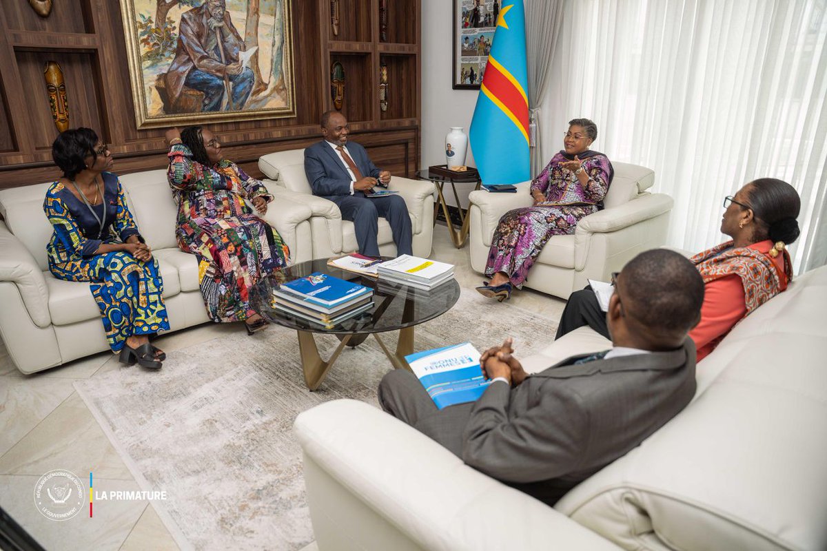 unwomenafrica's tweet photo. Currently in #DRC, Regional Director @MHouinato was received by H.E. Prime Minister Judith Suminwa Tuluka @SuminwaJudith &amp; H.E. Thérèse Kayikwamba Wagner, Minister of Foreign Aff. @RDCongoMAE, reaffirming @UN_Women’s commitment to gender equality, peace and enhanced cooperation. https://t.co/9v1CWBbcDE