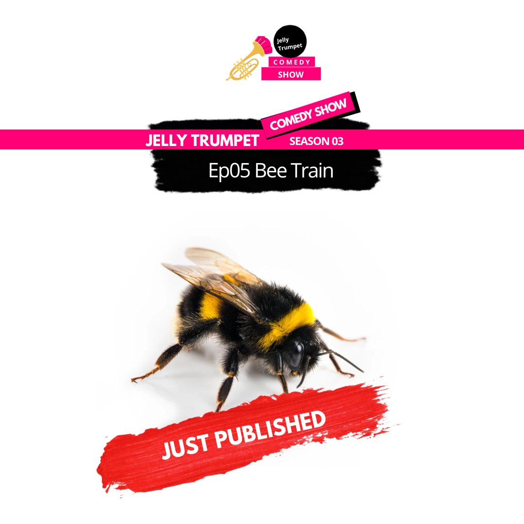 JellyTrumpet's tweet image. Episode 05 ‘Bee Train’ is Live!

We join the crew aboard a steam train in 1896 attempting to thwart the first great train robbery. Will the crew survive meeting one of the nineteenth century’s super villains?

Available on podcast platforms

#ComedyPodcast #ScriptedComedy