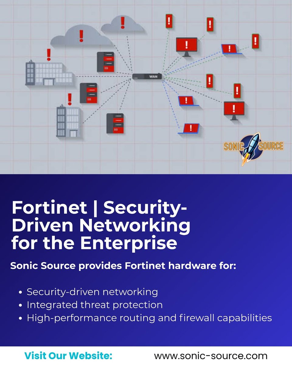 SourceSoni25436's tweet image. Security should be built into the network — not added on top.
Sonic Source delivers Fortinet hardware designed for unified security, performance, and control across hybrid environments.
Stronger networks start with stronger protection.
.
.
.
.
#sonicsource #fortinet #fortigate