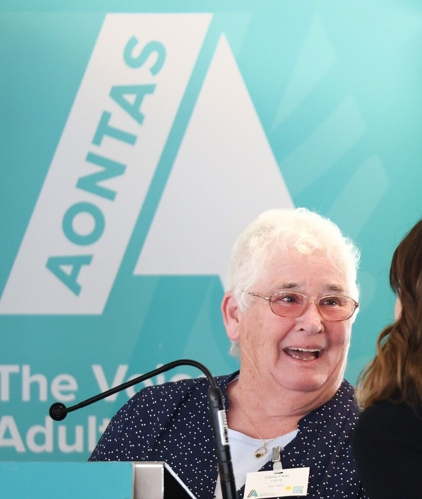 aontas's tweet image. Adult Learner Cathy Clear shared her story of how returning to education as an adult has changed her life. 

&quot;I&apos;m not ashamed anymore. I want to make a difference for other people and show them what&apos;s possible&quot; 

 #NEAAL #AdultEducationSummit2025 #AONTASSummit