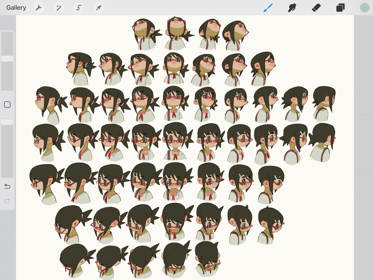 artofnani's tweet image. 51 heads practice