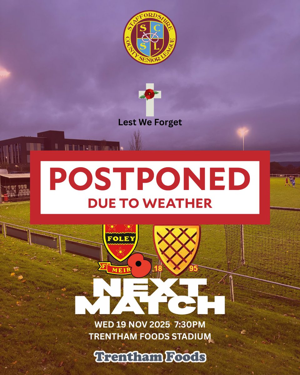 foley_fc's tweet image. Beaten by the weather again ☔️

Our SCSL side’s match tonight is off due to a waterlogged pitch thanks to the heavy right last night.