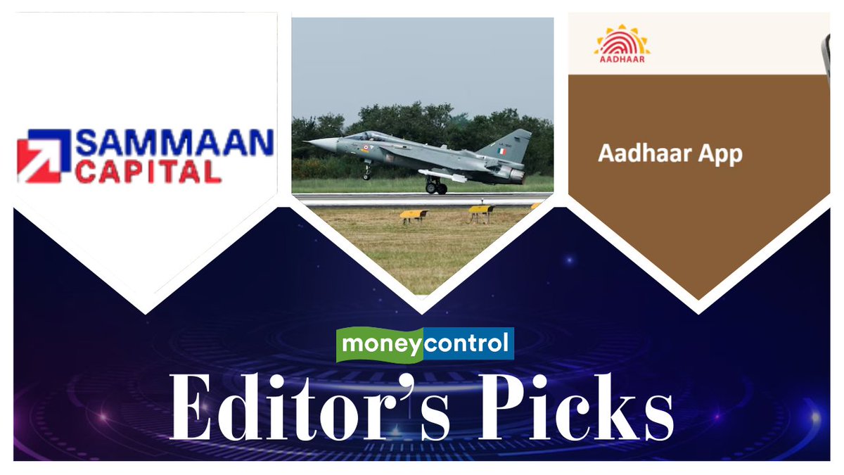 moneycontrolcom's tweet image. #EditorsPicks |📊 From the Sammaan Capital deal coming under scrutiny to new IAF fighter jet production updates and Aadhaar ID checks for concerts and food delivery — major developments are unfolding!

@nalinmehta  breaks down how these shifts could impact sectors ranging from…