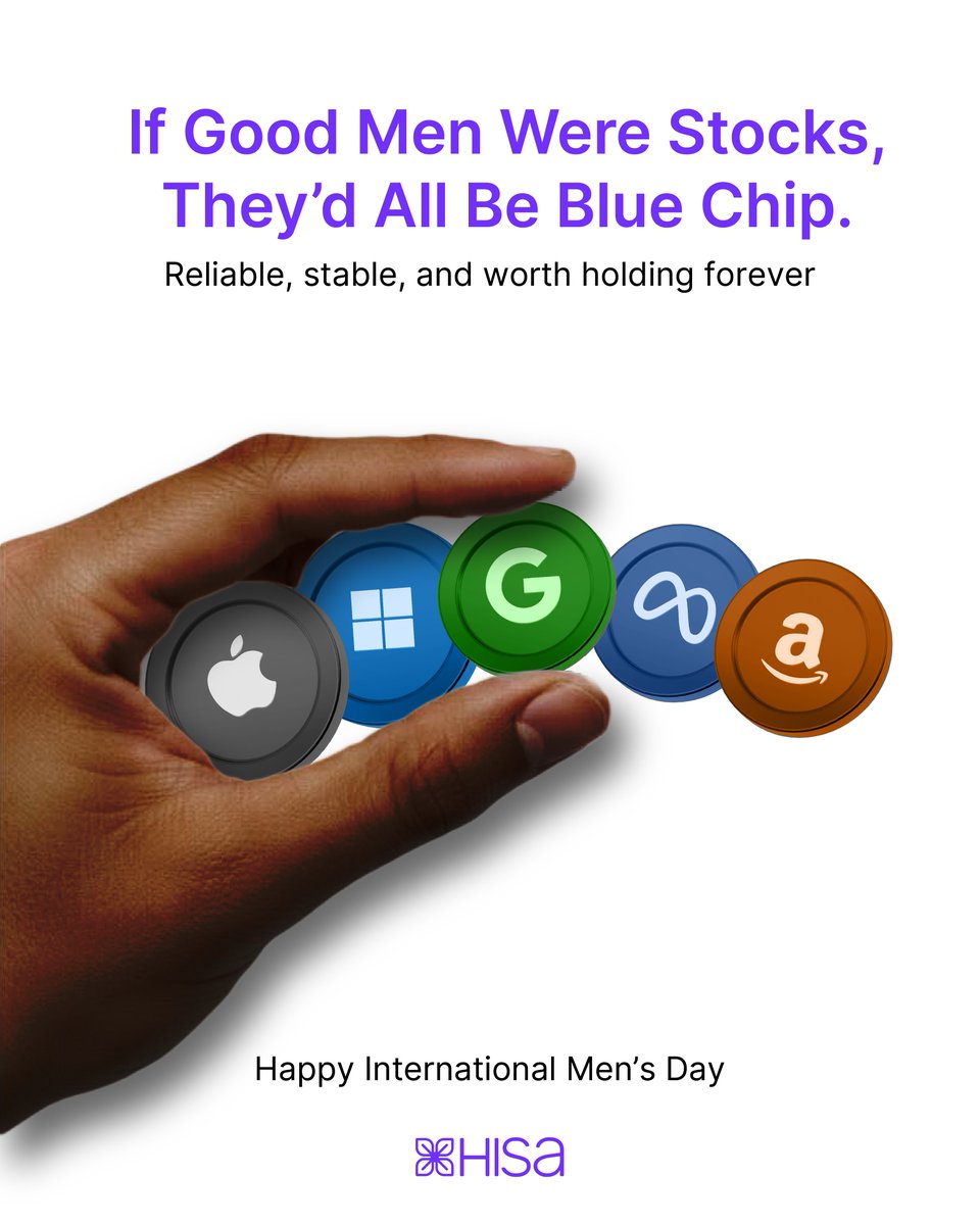 A special MEN-tion to all the blue-chip men out there. Your stock is up today.

Happy International Men’s Day.