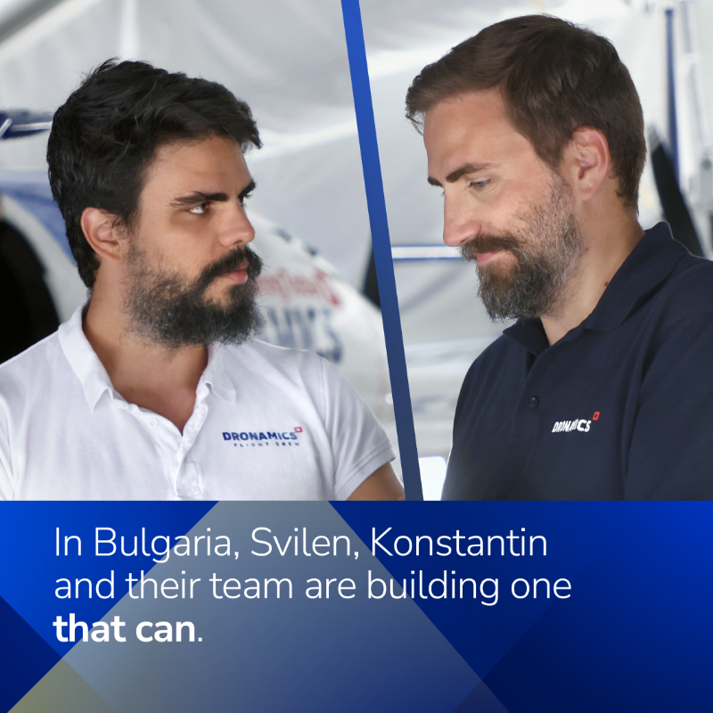 EUScienceInnov's tweet photo. 🚁 Introducing a new generation of cargo drones.  

In Bulgaria, Svilen &amp; Konstantin developed the Black Swan, a remotely-piloted aircraft built for freight.  

With EU support, they’re rethinking aerospace for faster, cheaper, greener logistics.  

#Science4EU