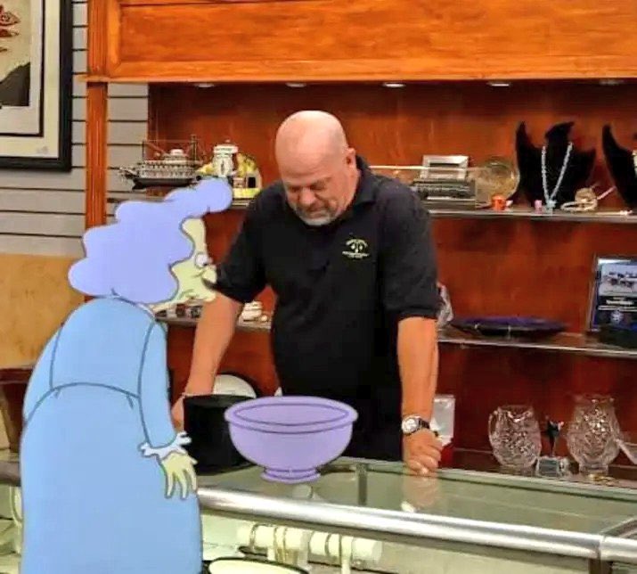 Es un tazón para caramelos, Rick, 90 dólares.