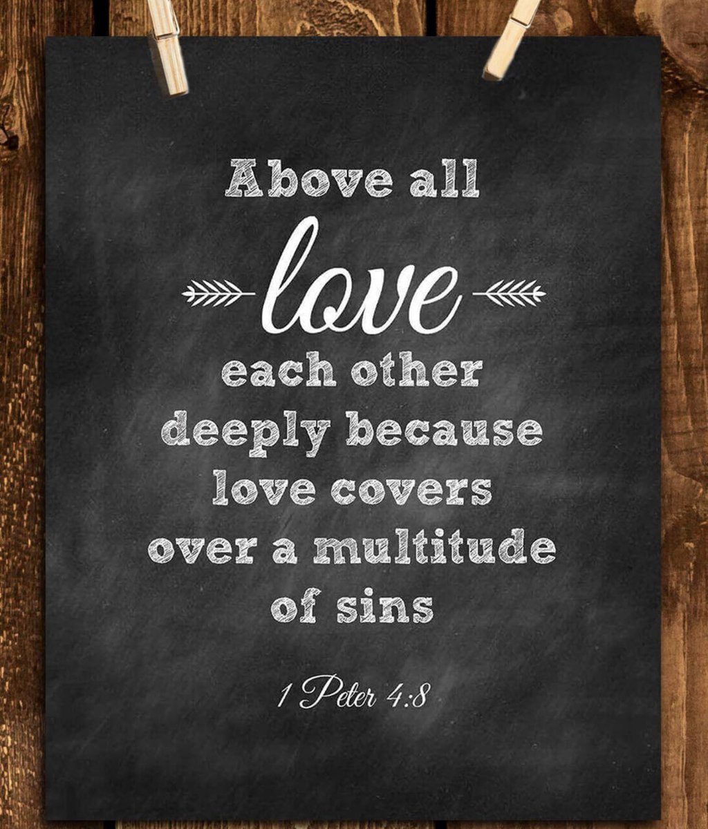 JimSuttle5's tweet image. Above all…puts this command really high!

Love one another….have fervent love for one another.

So, I realize none of us need the rest of this 😉

Love covers a multitude of sins…we in love can put up with imperfect people.

Love…without grumbling.  

Love like and with Jesus