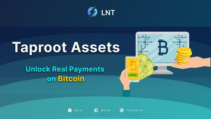 phobes95's tweet image. Taproot Assets are changing everything for Bitcoin. ⚡
For the first time, stablecoins like USDT can move on the Lightning Network instantly, cheaply, and across the world.
Bitcoin security + Lightning speed = the future of Web3 payments.
@lnt_btc @Bitlongwallet #TaprootAssets