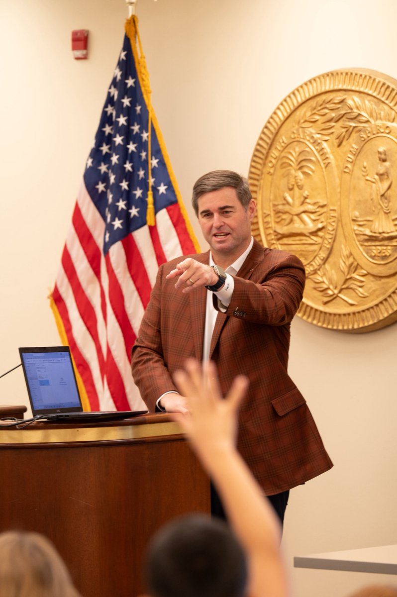 Great to welcome Wilson Hall’s 3rd graders to the State House! They asked fantastic questions about the legislature, government, and my service representing Sumter. Always a pleasure to see our future leaders learning how their state works!