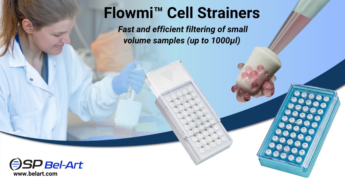 SPBelArtWLG's tweet image. Don’t waste precious samples! The Flowmi™ Cell Strainers quickly filter samples, giving you a perfect single-cell suspension every time.Less waste, cleaner data, better results. Order through your preferred scientific distributor.

#FlowCytometry #cytometry #FACS  #Labsolutions