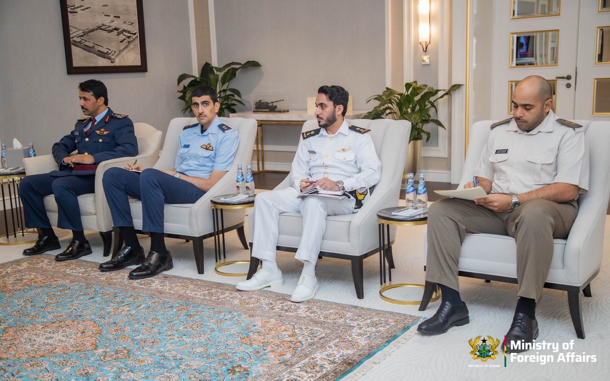 Grateful to Qatar’s Deputy Prime Minister and Minister for Defense, His Excellency Sheikh Saoud bin Abdulrahman bin Hassan bin Ali Al Thani and the Minister of State for Foreign Trade Affairs at the Ministry of Commerce and Industry HE Dr Ahmed bin Mohammed Al Sayed for the