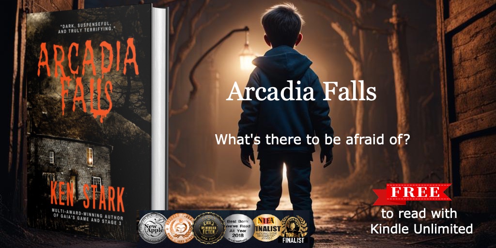 "Think you're too old to get the bejeesus scared out of you? Think again. This author knows how to create terror."

Read ARCADIA FALLS
getbook.at/arcadiafalls

FREE on Kindle Unlimited

Also on #audiobook

#FREE #Kindleunlimited #YA #audible #audiobooks #thriller #horror