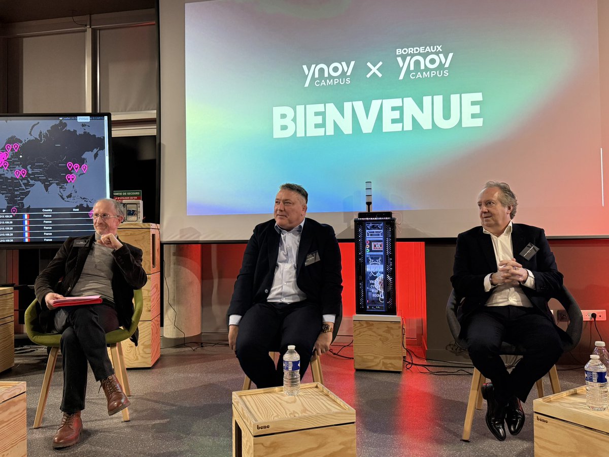 BSabouret's tweet image. 🚀💻 Bravo @ynov_bordeaux pour cette démonstration en conditions réelles d’une crise cyber à laquelle je représentais @n_delattre.
@BdxEnsemble 
#SouverainteTechnologique 
Merci @LionelDesage @LEROYFLEURIOT @PoliceNationale @MarieAngeMunoz