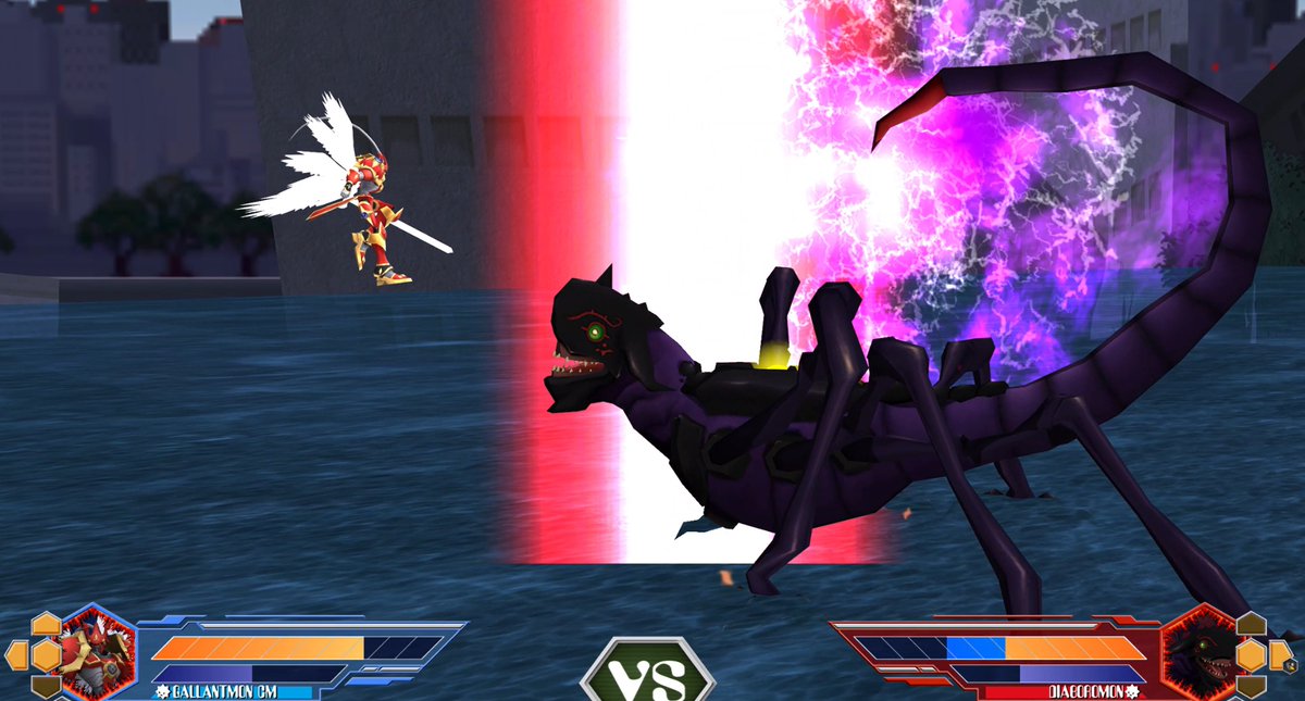 DRA_Remake's tweet image. As the boss for the Tamers campaign path, Gallantmon Crimson Mode hits hard, having wide spanning melee and range moves, the most flashy of these would be in ultra, where he bathes the ground with a thick red beam, sweeping all in its path!

#Projectdigimon #GallantmonCrimsonMode