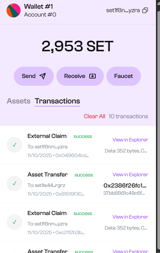 IamAtulThakur's tweet image. Light, clear interface and superfast #FastSet Wallet from @Pi_Squared_Pi2