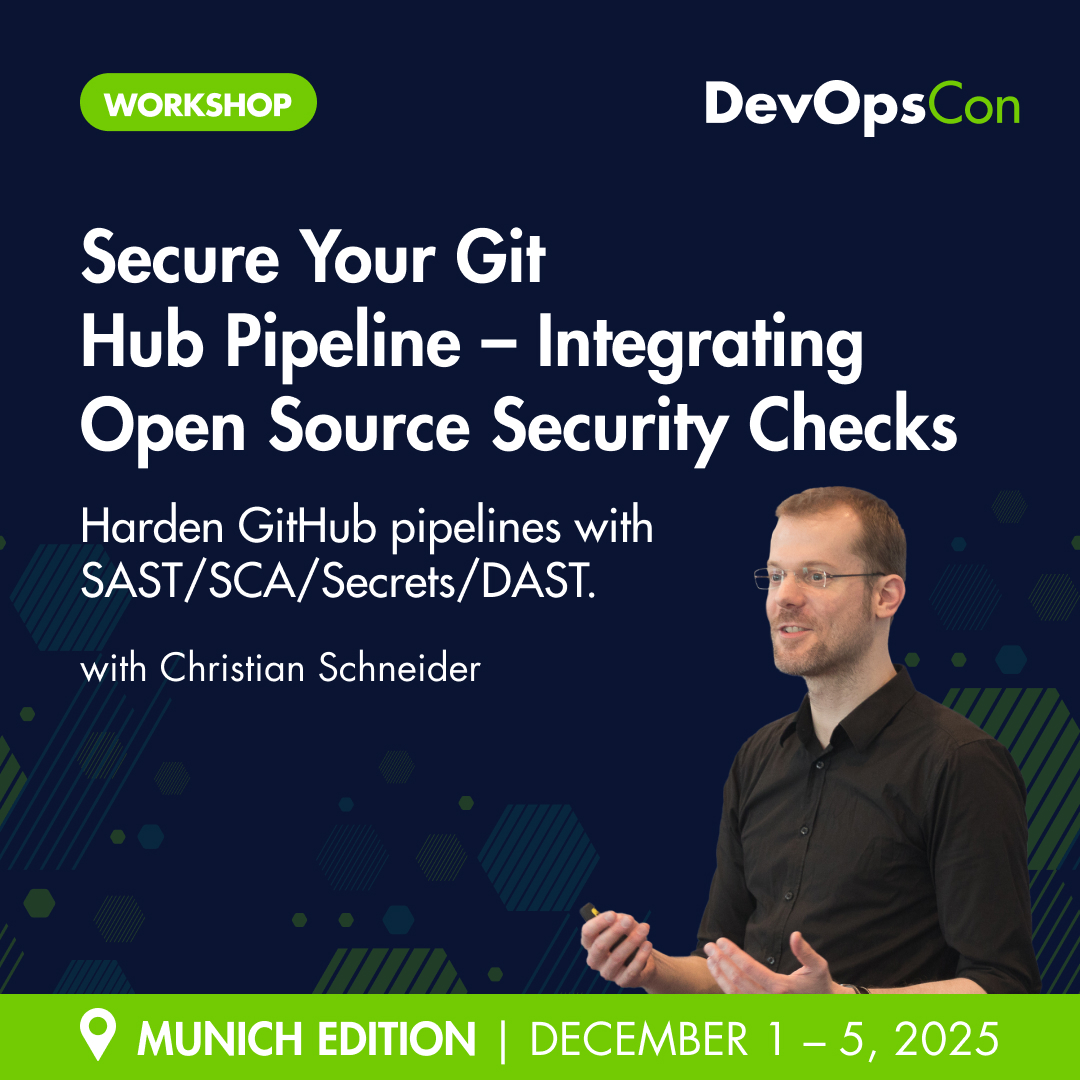 devops_con's tweet image. 🚀 Turn strategy into practice in one day—IDPs, hardened #CICD, secured GenAI, OWASP applied — at #DevOpsCon Munich 2025.

• Platform Engineering — Russell Miles 
• Secure Your GitHub Pipeline — @cschneider4711 
• Confidence in AI — Nisha Iyer, Jay Shah 
• OWASP Top Ten(s) —…