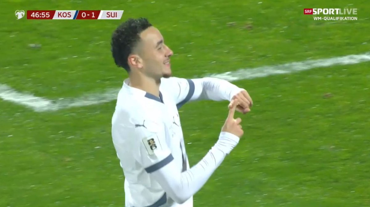 foet247europa's tweet image. Switzerland were all but assured of a place at the World Cup but completed the job with a 1-1 draw away to Kosovo, Rubén Vargas scoring for the opener for Murat Yakın&apos;s men. #KOSSUI #WCQ2026