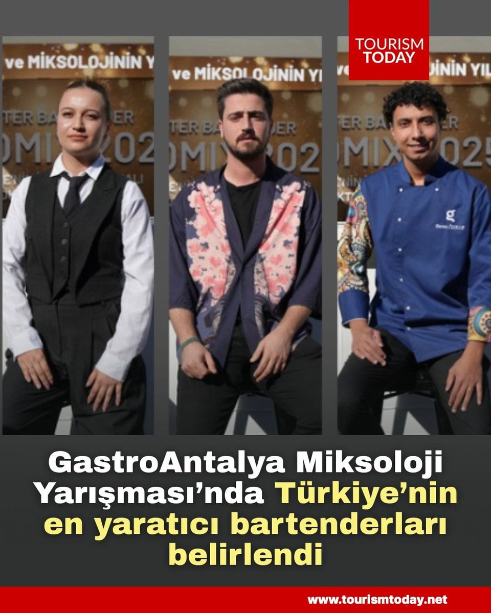tourismtoday.net/TR/2025/2284/G… Antalya, bu yıl da gastronomi dünyasının en heyecan verici etkinliklerinden birine ev sahipliği yapıyor. Miksoloji yarışmasıyla başlayan GastroAntalya’da ilk 3’te yer alan bartenderler belli oldu.