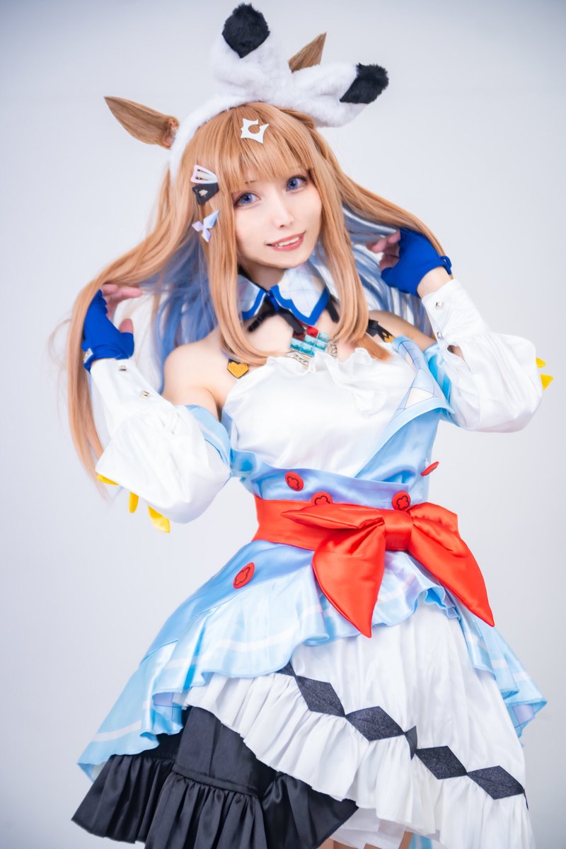 haruka_tenryu's tweet image. ｳﾏ娘/ｱｰﾓﾝﾄﾞｱｲ 

アイちゃんのインナーカラーが可愛いので、髪を靡かせるポーズがとっっても映えます✨✨

photo:@kotetsu_of 
 #Cosplay    #コスプレ